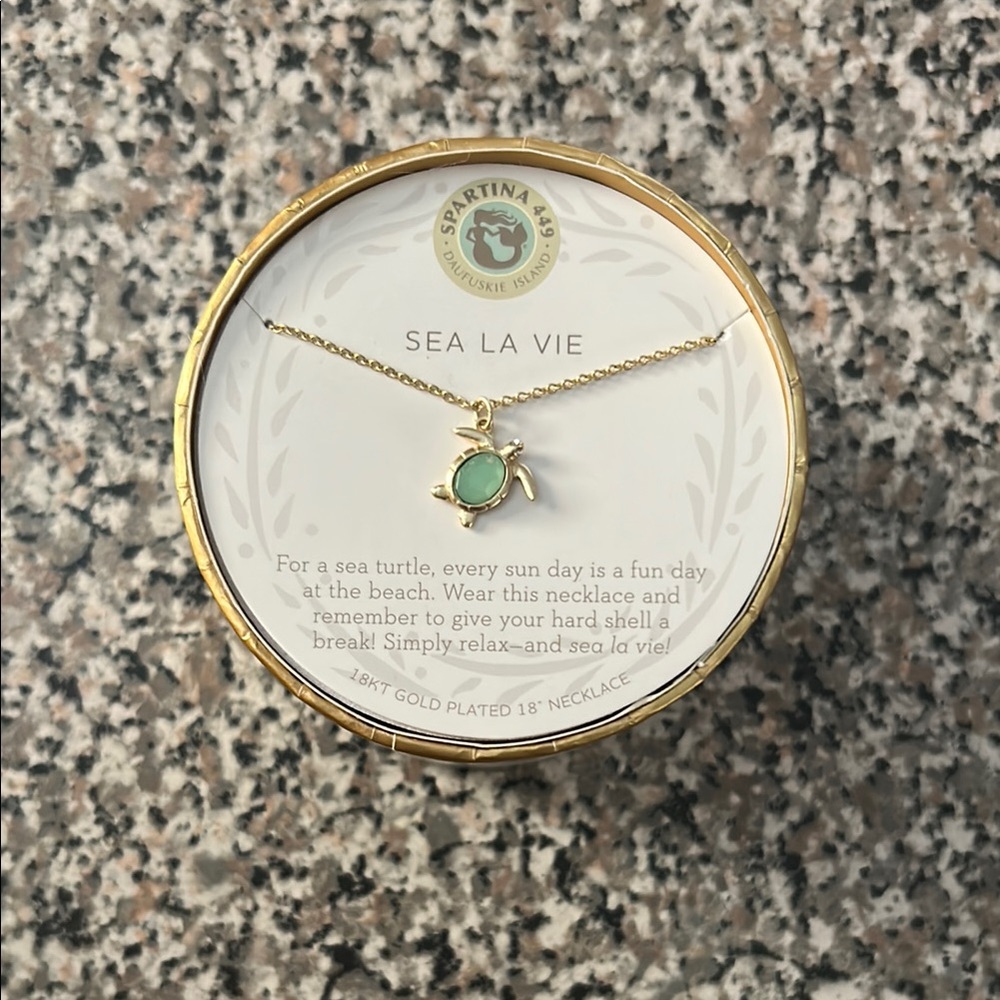 Spartina 449 Green and Gold Necklace